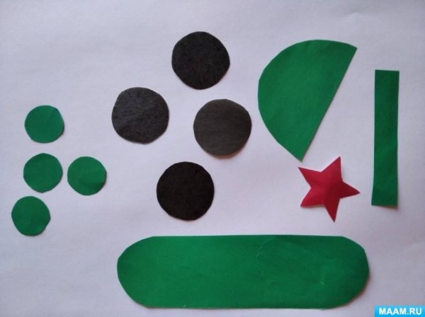 Аппликация военной техники для детей