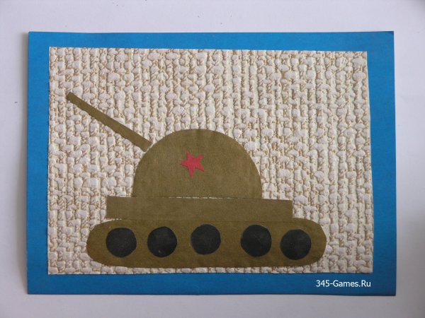 Танк аппликация для детей