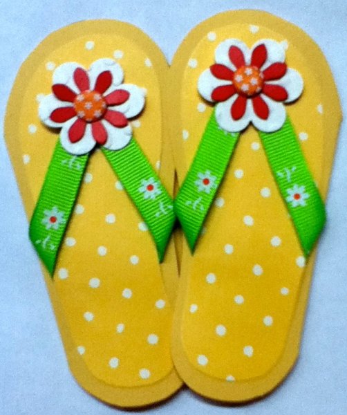 Поделка тапки из цветной бумаги