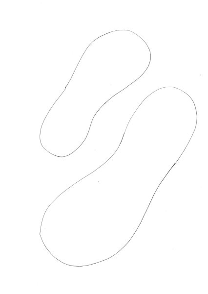 Шлепки трафарет