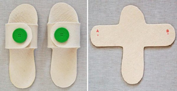 Тапочки из картона