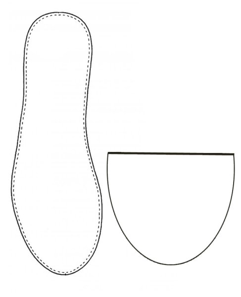Трафарет тапочек