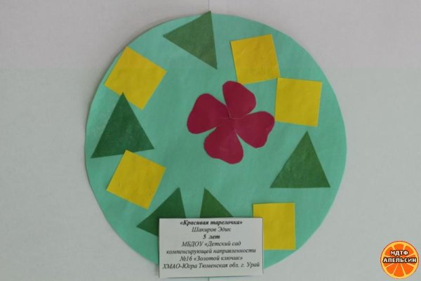 Декоративная аппликация тарелочка