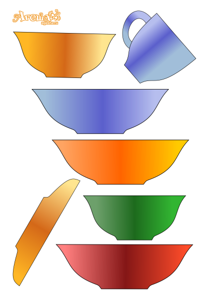 Аппликация посуда