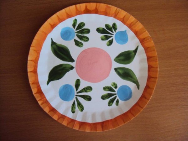 Аппликация тарелка