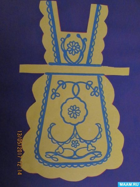 Татарский фартук с орнаментом