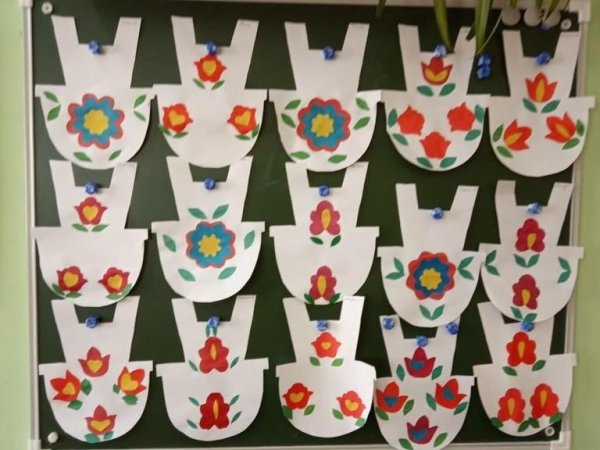 Декоративная аппликация в старшей группе