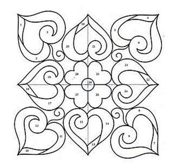 Татарские узоры карандашом