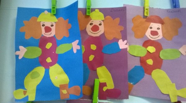 Аппликация клоун в старшей группе