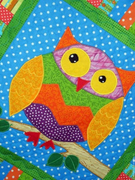 Лоскутная аппликация из ткани