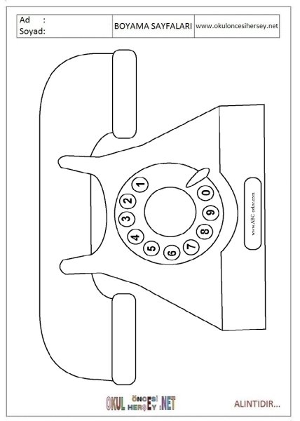Аппликация телефон шаблон