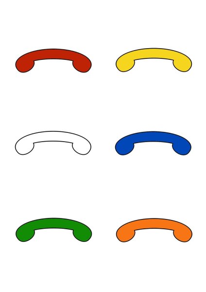 Дидактическая игра Подбери трубку к телефону