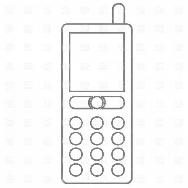 Трафарет мобильного телефона