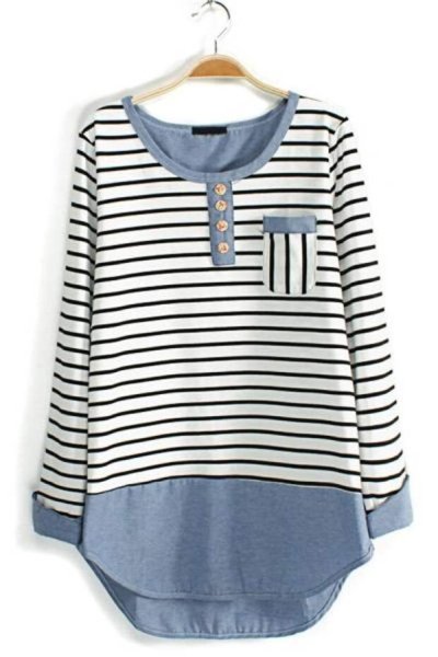 Полосатая кофта женская