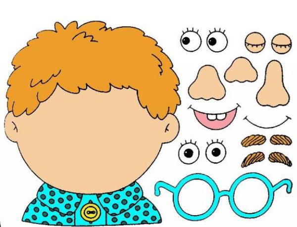 Аппликация лицо человека