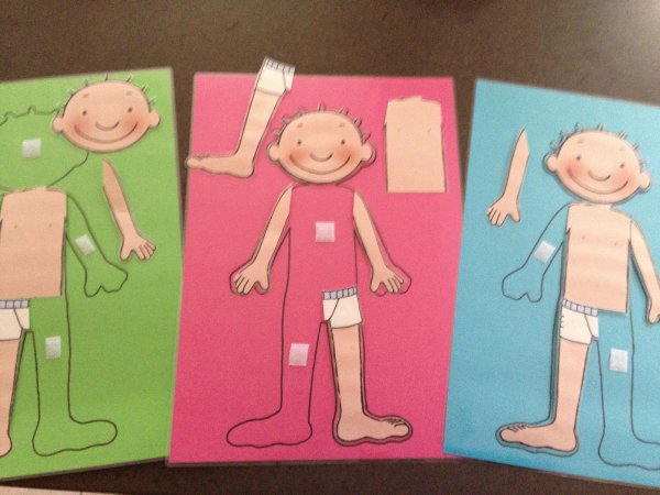 Части тела поделка для детей