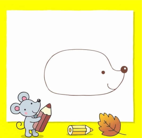 Раскраска Ёжик без иголок для малышей