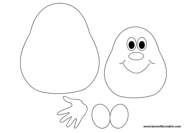 Мордочка ежика для аппликации