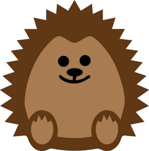 Ёжик трафарет для детей
