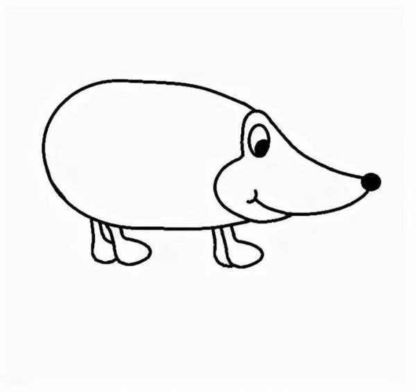 Ежик без иголок раскраска