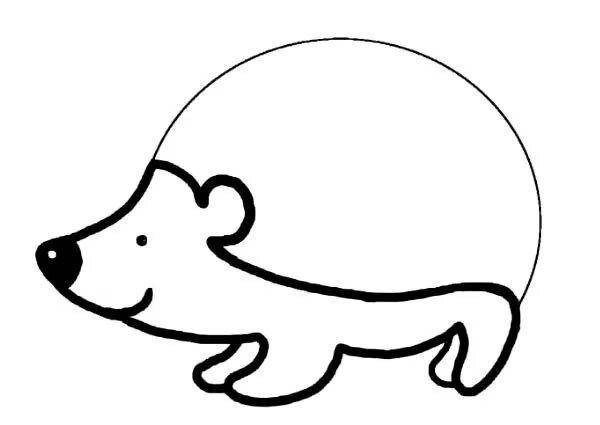 Ежик без иголок раскраска