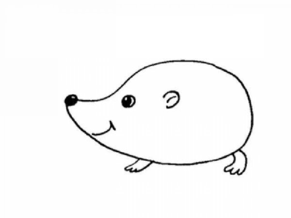 Трафарет ежика без иголок для рисования