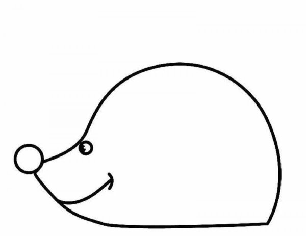 Макет ежика без иголок