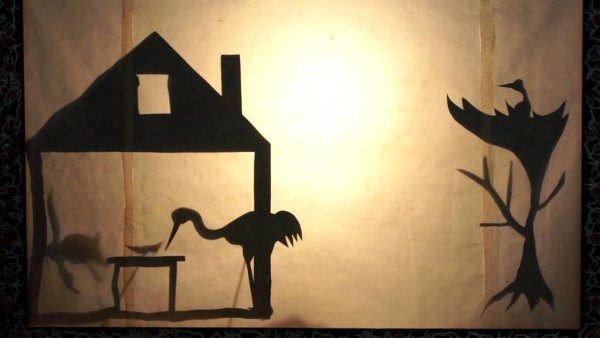 Теневой театр лиса и журавль