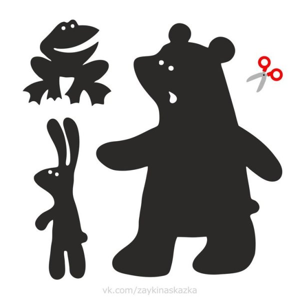 Герои сказки Теремок теневой театр