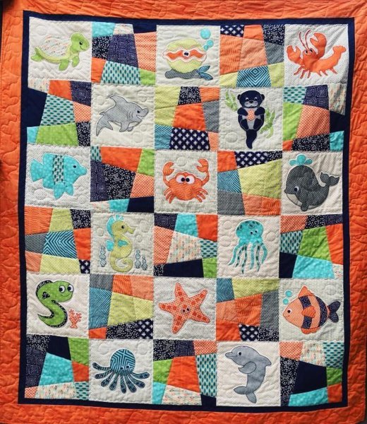 Аппликация "лоскутное одеяло", Парамонова, с.229