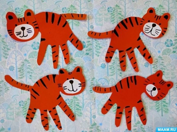 Аппликация Тигренок