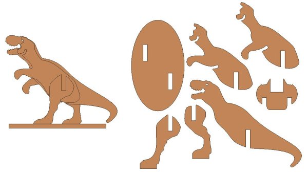 Динозавр из картона