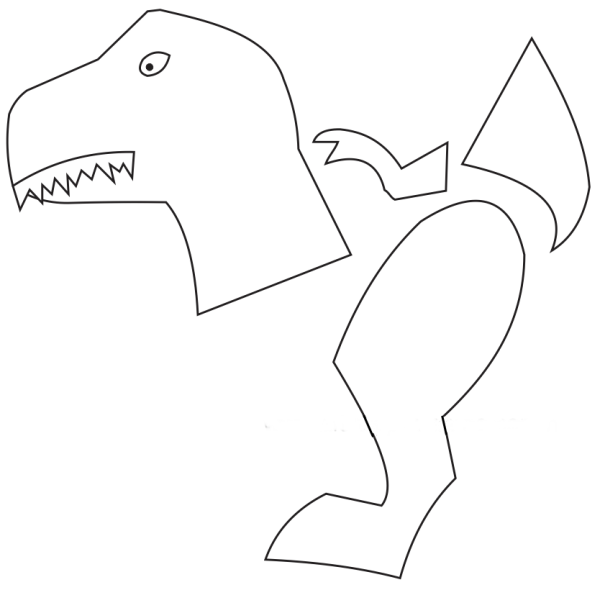 Трафарет динозавры