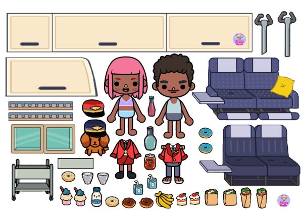 Бумажные куклы тока бока