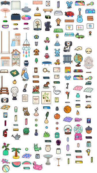 Предметы мебели для бумажного домика тока бока