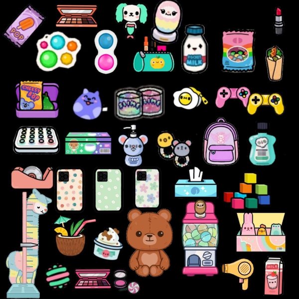 Тока бока вещи для распечатки