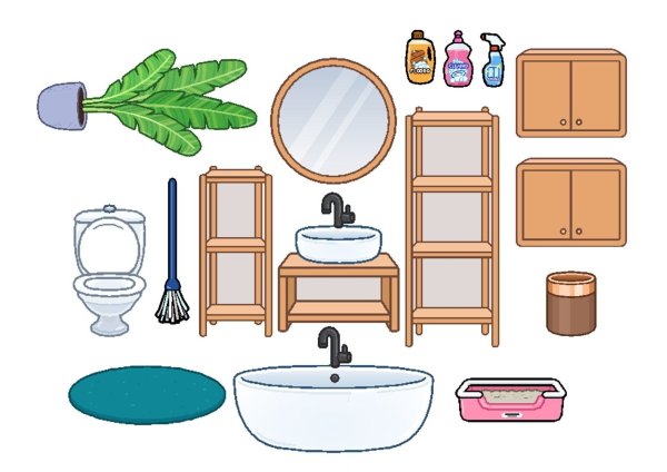 Мебель для бумажного домика