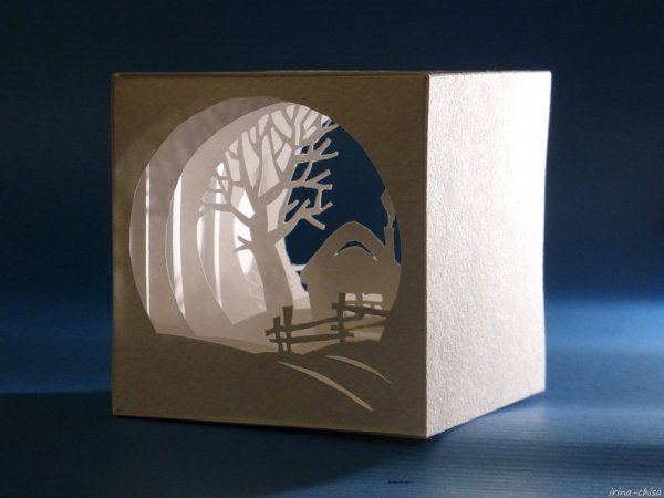 Открытка бумажный туннель