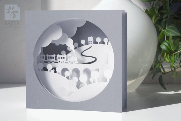 Открытка бумажный туннель