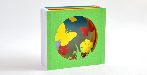 Открытка бумажный туннель