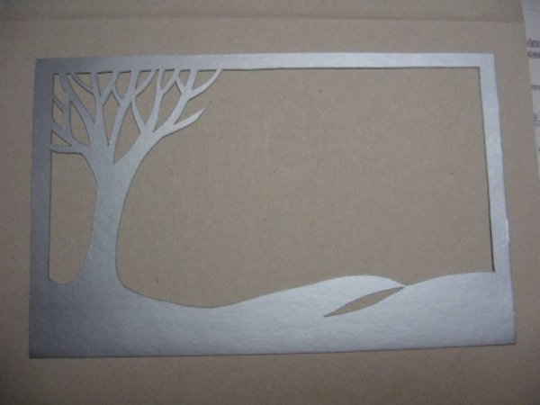 Бумажный тоннель зимний пейзаж