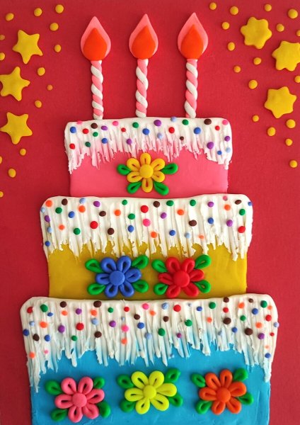 Аппликация тортик в средней группе