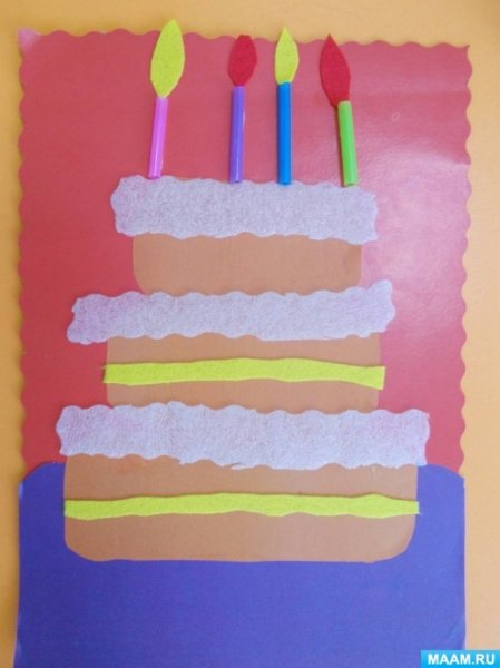 Аппликация торт