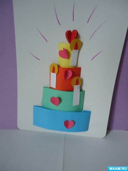 Объемная аппликация торт