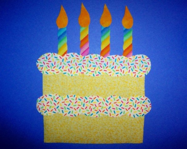 Аппликация на день рождения