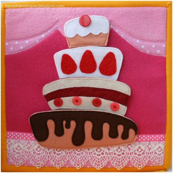 Аппликация торт для малышей