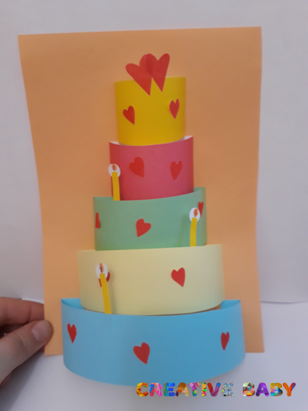 Открытка торт своими руками