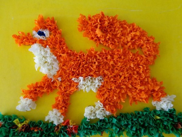 Аппликация из салфеток