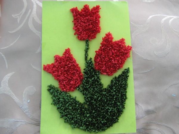 Торцевание тюльпаны