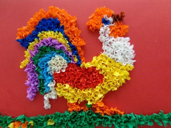 Техника торцевания из крепированной бумаги